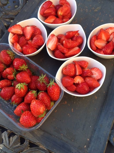 salade de fraises, petits déjeuners du manoir de la villeneuve