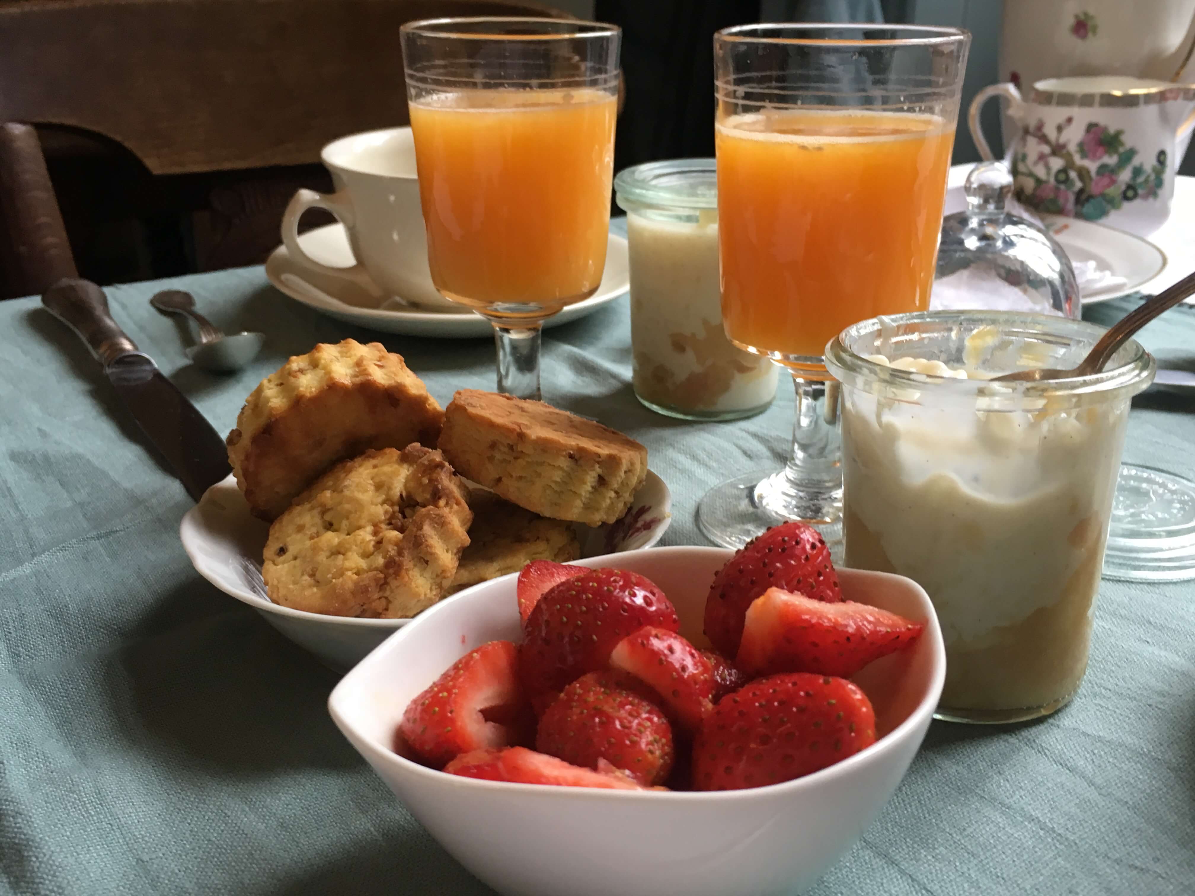 Détail petit déjeuners manoir de la villeneuve Détail petit déjeuners manoir de la villeneuve