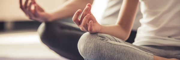 woman doing yoga