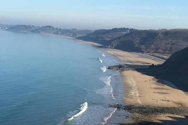 view of the beaches of Val André